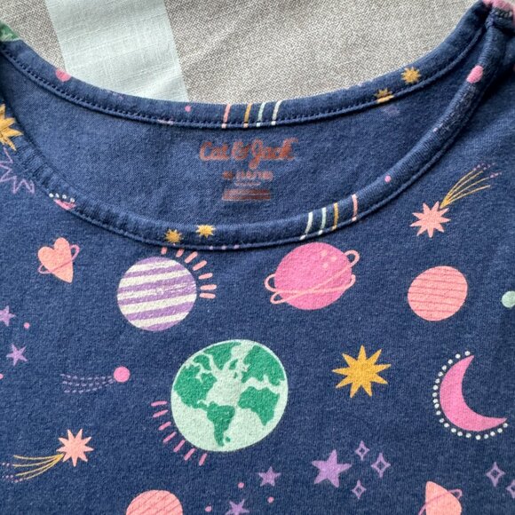 Cat & Jack Girls Galaxy Print Dress Sz XL - Picture 2 of 5
